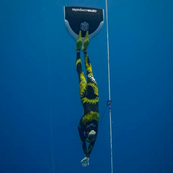 Fabio Russo in immersione, un altro atleta preparato dalla mental coach Nicoletta Romanazzi